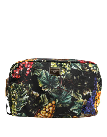 Dolce & Gabbana Multicolor Grape Print Clutch Logo Plaque Pouch Bag - Beyzy Store - Dolce & Gabbana