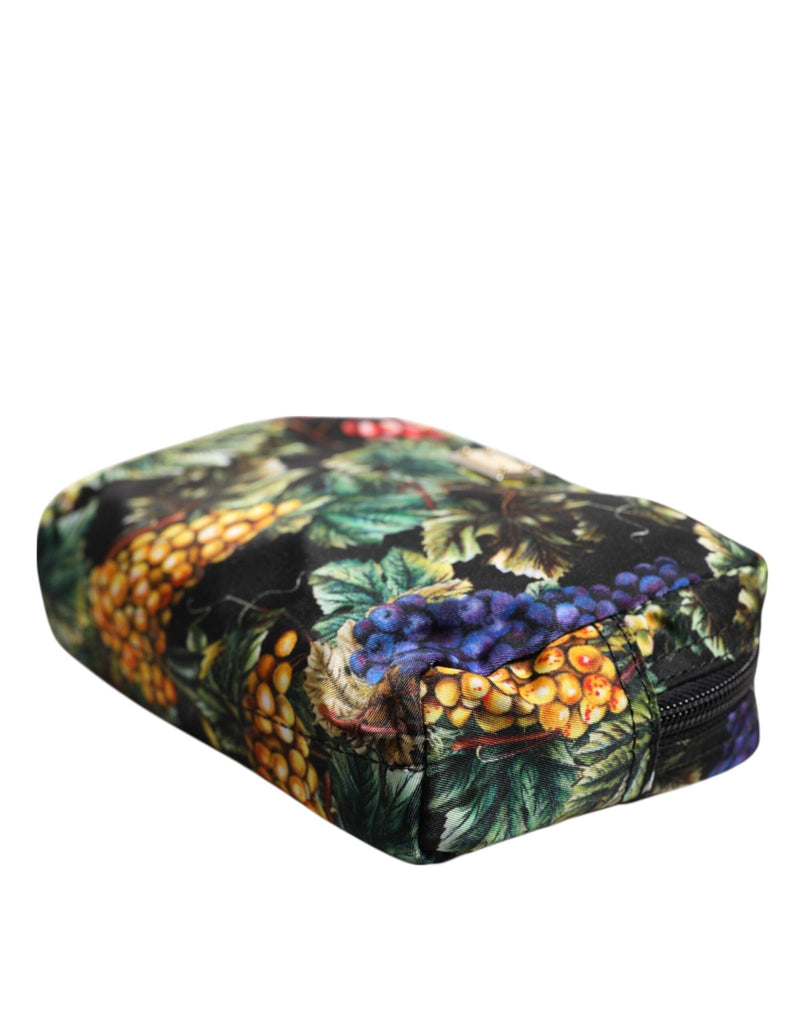 Dolce & Gabbana Multicolor Grape Print Clutch Logo Plaque Pouch Bag - Beyzy Store - Dolce & Gabbana