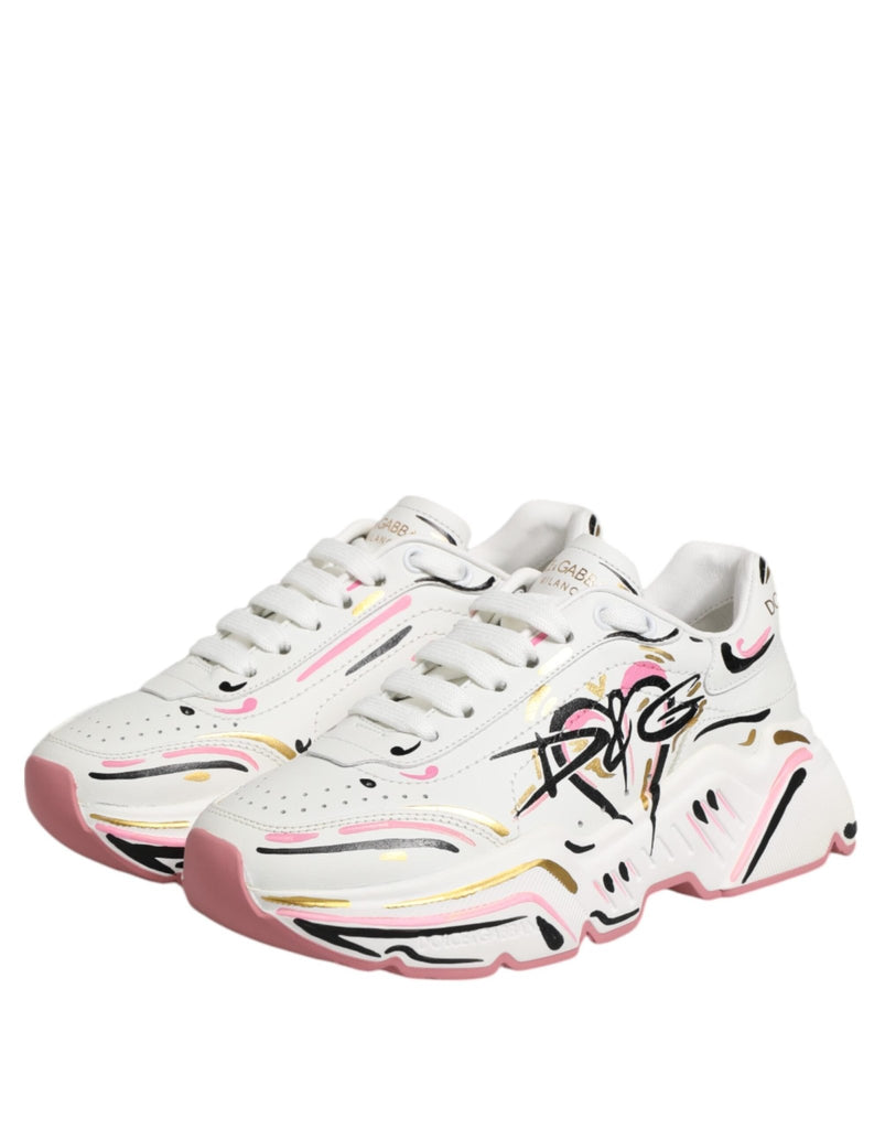 Dolce & Gabbana Multicolor Hand Painted DAYMASTER Sneaker Shoes - Beyzy Store - Dolce & Gabbana