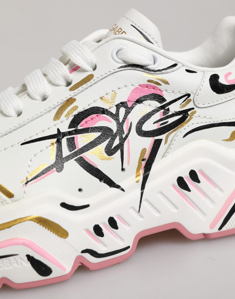 Dolce & Gabbana Multicolor Hand Painted DAYMASTER Sneaker Shoes - Beyzy Store - Dolce & Gabbana