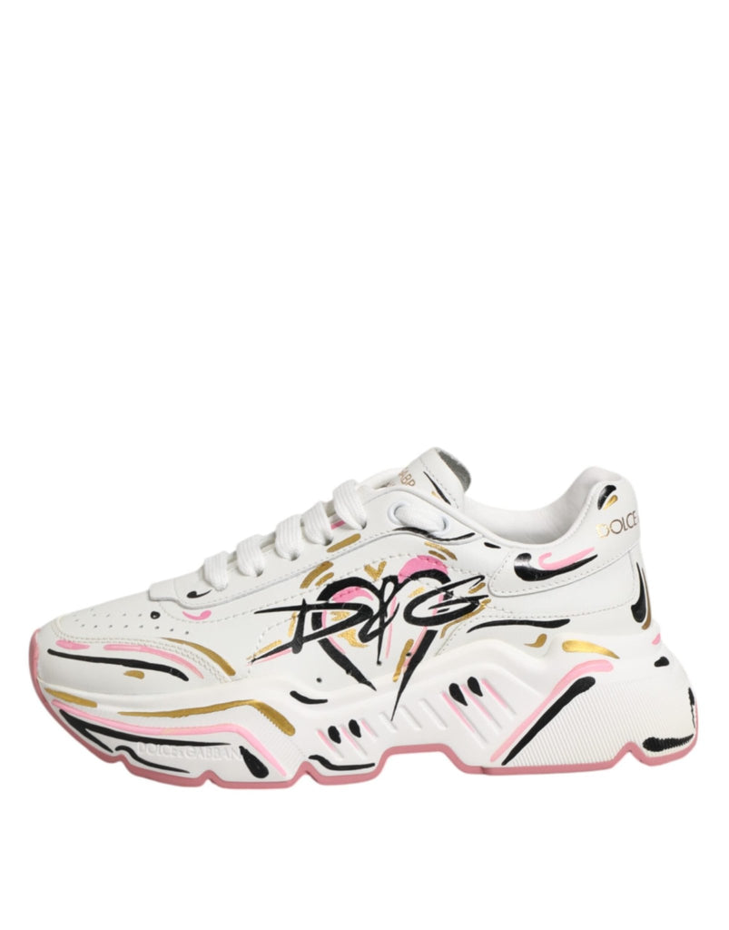 Dolce & Gabbana Multicolor Hand Painted DAYMASTER Sneaker Shoes - Beyzy Store - Dolce & Gabbana
