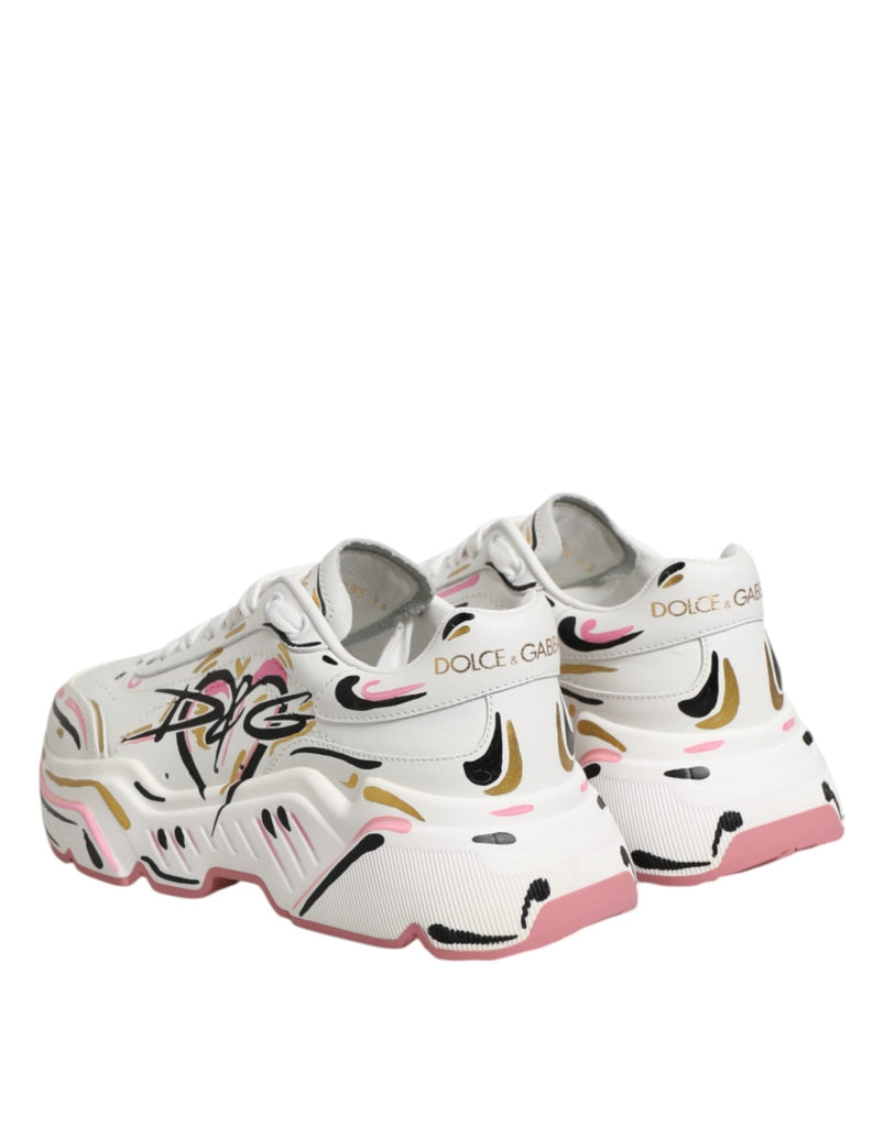 Dolce & Gabbana Multicolor Hand Painted DAYMASTER Sneaker Shoes - Beyzy Store - Dolce & Gabbana