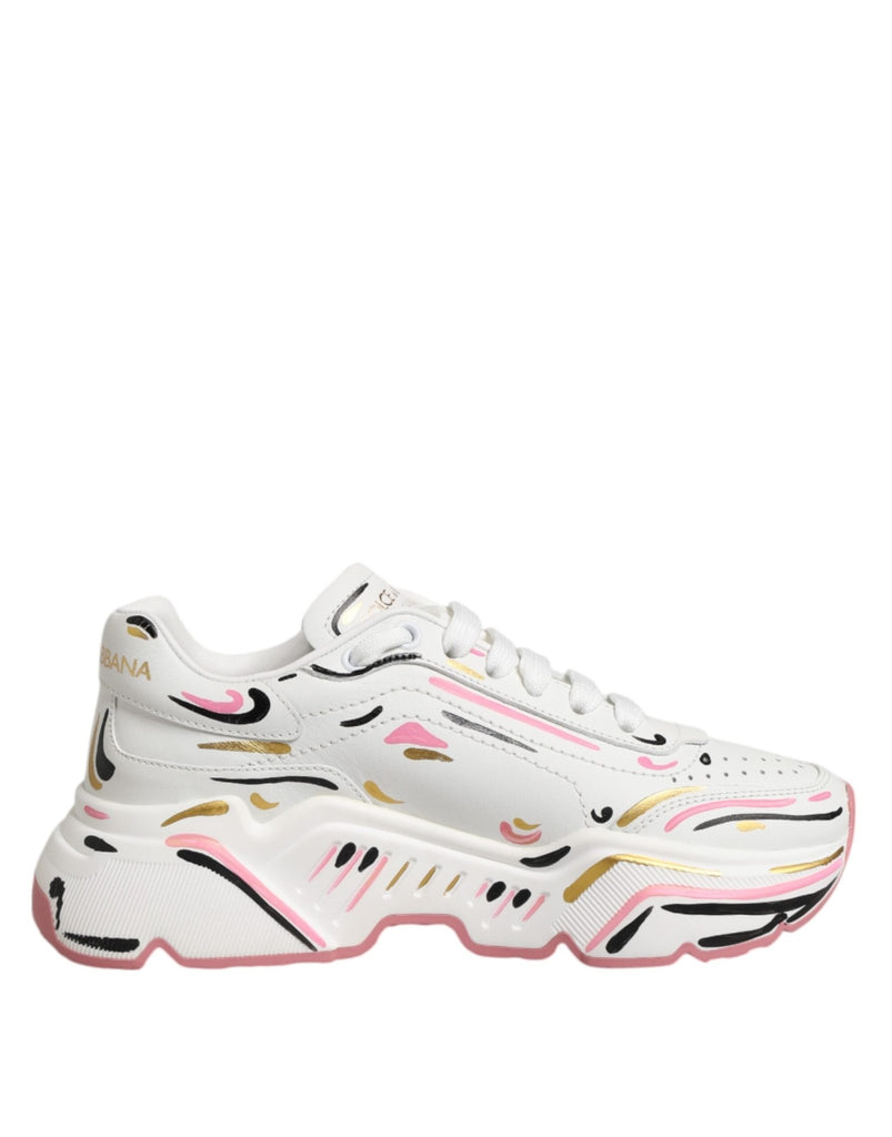 Dolce & Gabbana Multicolor Hand Painted DAYMASTER Sneaker Shoes - Beyzy Store - Dolce & Gabbana