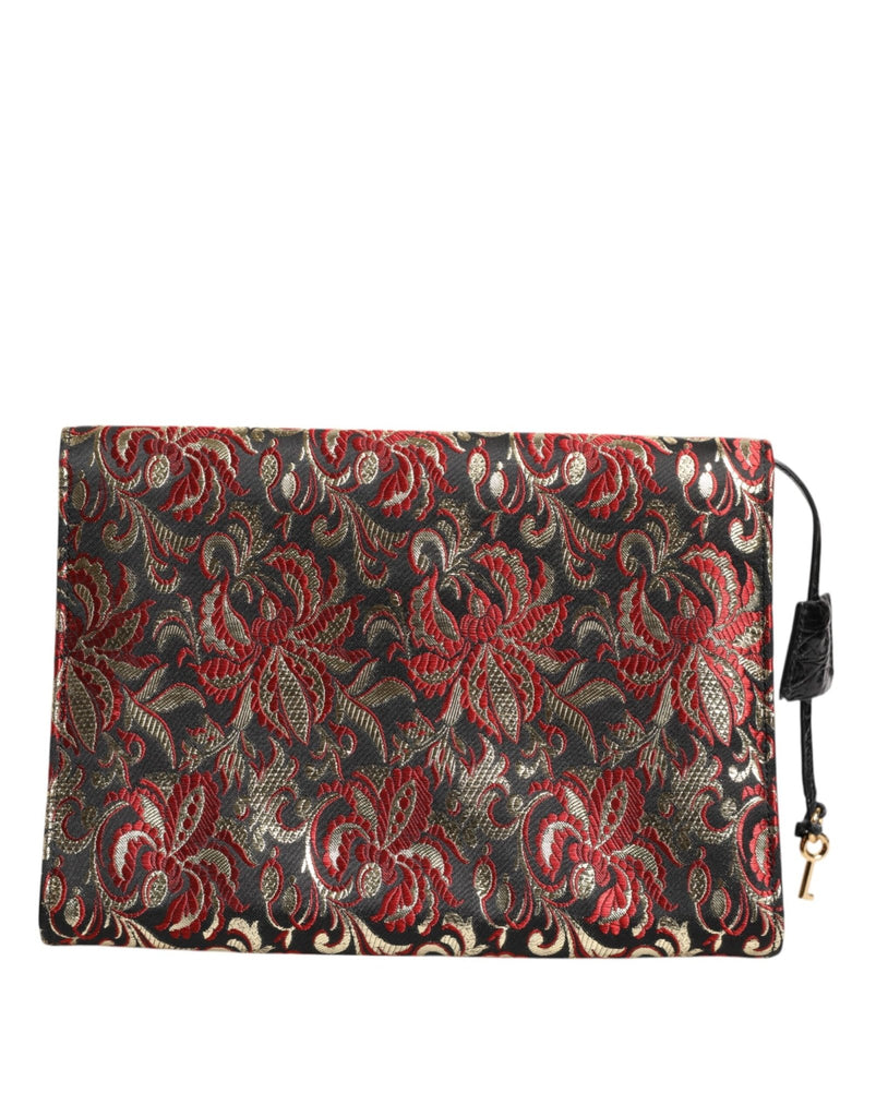 Dolce & Gabbana Multicolor Jacquard Floral Document Briefcase Bag - Beyzy Store - Dolce & Gabbana
