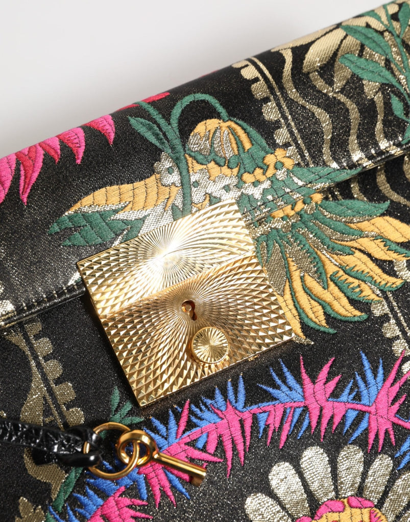 Dolce & Gabbana Multicolor Jacquard Floral Document Briefcase Bag - Beyzy Store - Dolce & Gabbana