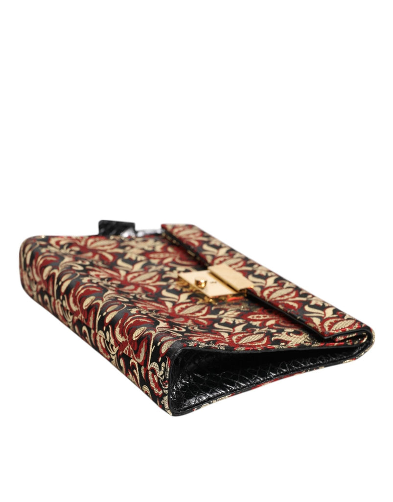 Dolce & Gabbana Multicolor Jacquard Floral Document Briefcase Bag - Beyzy Store - Dolce & Gabbana