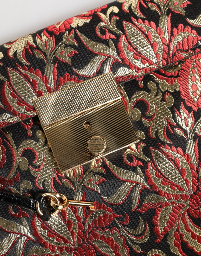 Dolce & Gabbana Multicolor Jacquard Floral Document Briefcase Bag - Beyzy Store - Dolce & Gabbana