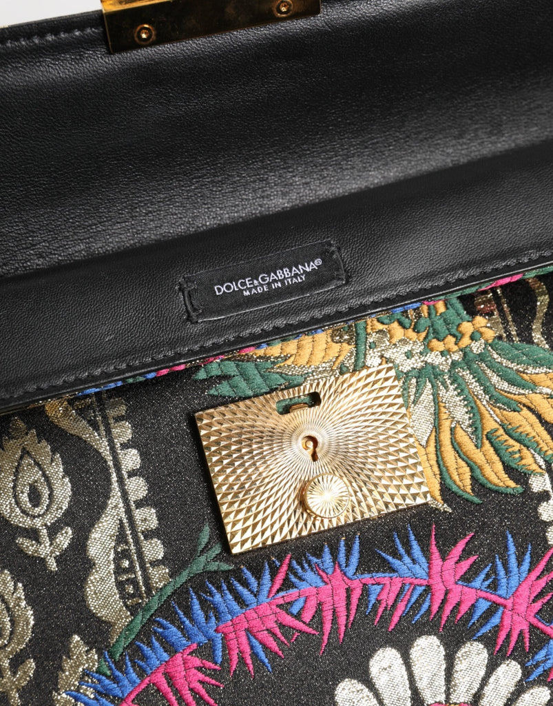 Dolce & Gabbana Multicolor Jacquard Floral Document Briefcase Bag - Beyzy Store - Dolce & Gabbana