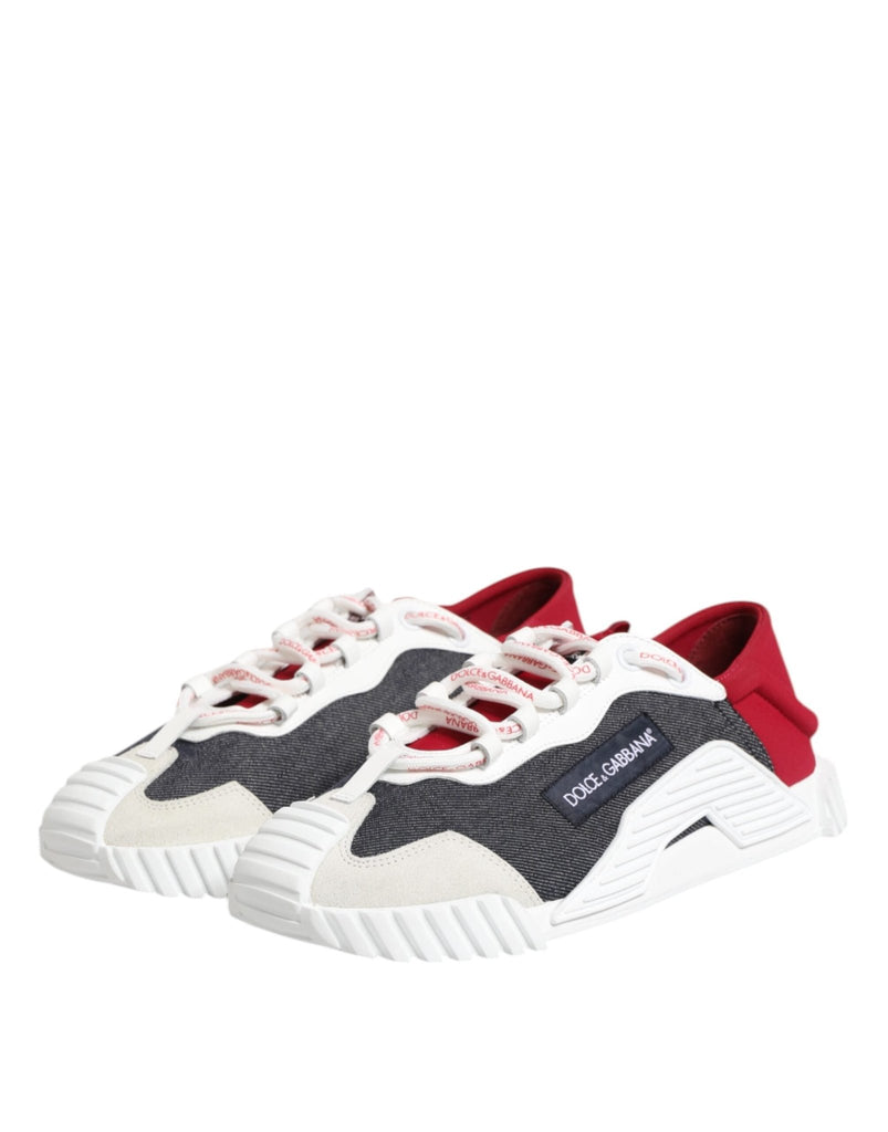 Dolce & Gabbana Multicolor Lace Up Low Top NS1 Sneaker Shoes - Beyzy Store - Dolce & Gabbana