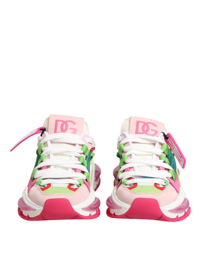 Dolce & Gabbana Multicolor Leather Airmaster Low Top Sneaker Shoes - Beyzy Store - Dolce & Gabbana