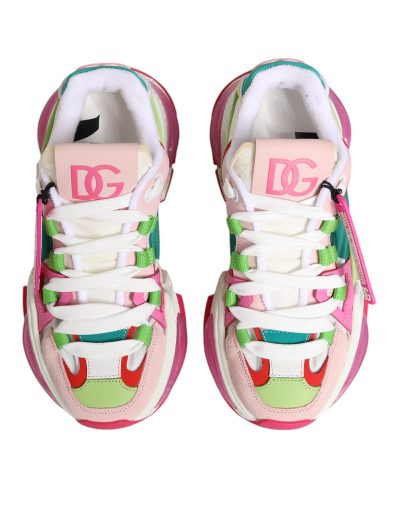 Dolce & Gabbana Multicolor Leather Airmaster Low Top Sneaker Shoes - Beyzy Store - Dolce & Gabbana