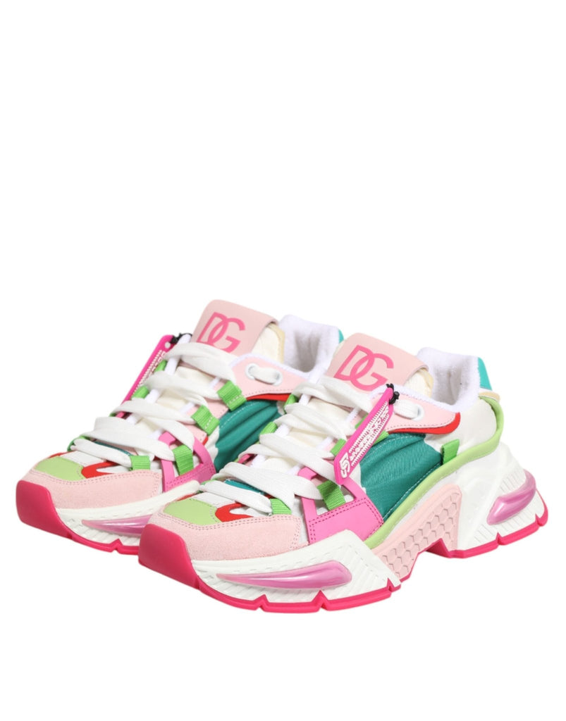 Dolce & Gabbana Multicolor Leather Airmaster Low Top Sneaker Shoes - Beyzy Store - Dolce & Gabbana