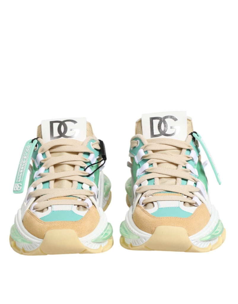 Dolce & Gabbana Multicolor Leather Airmaster Low Top Sneakers Shoes - Beyzy Store - Dolce & Gabbana