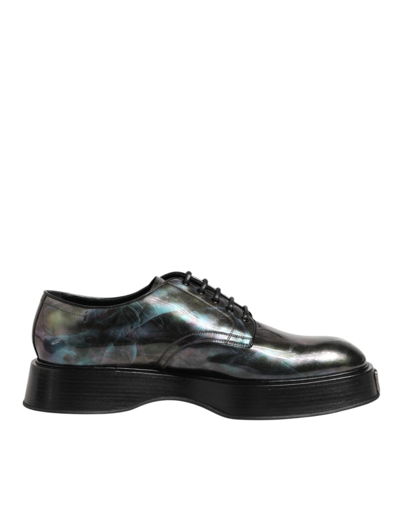 Dolce & Gabbana Multicolor Leather Lace - up Men Formal Derby Shoes - Beyzy Store - Dolce & Gabbana