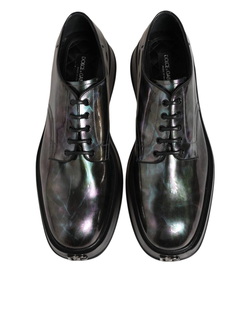 Dolce & Gabbana Multicolor Leather Lace - up Men Formal Derby Shoes - Beyzy Store - Dolce & Gabbana