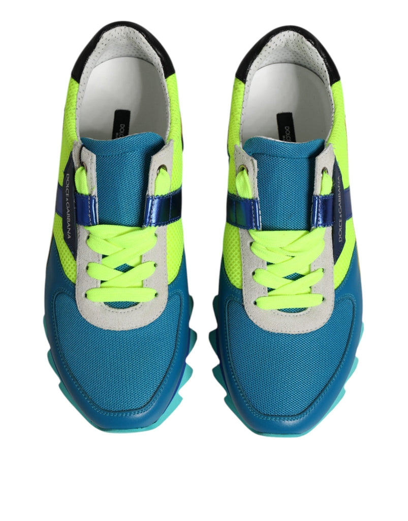 Dolce & Gabbana Multicolor Leather Low Top Men Sneakers Shoes - Beyzy Store - Dolce & Gabbana