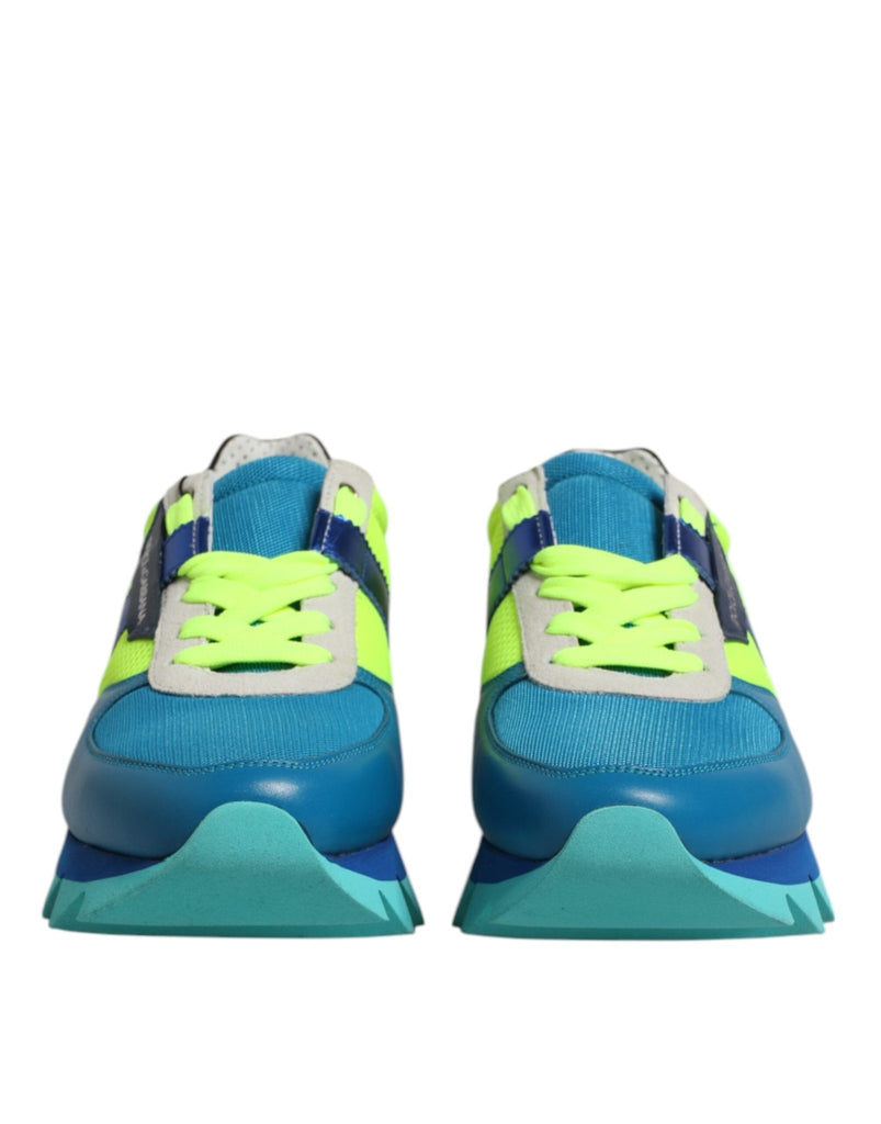Dolce & Gabbana Multicolor Leather Low Top Men Sneakers Shoes - Beyzy Store - Dolce & Gabbana
