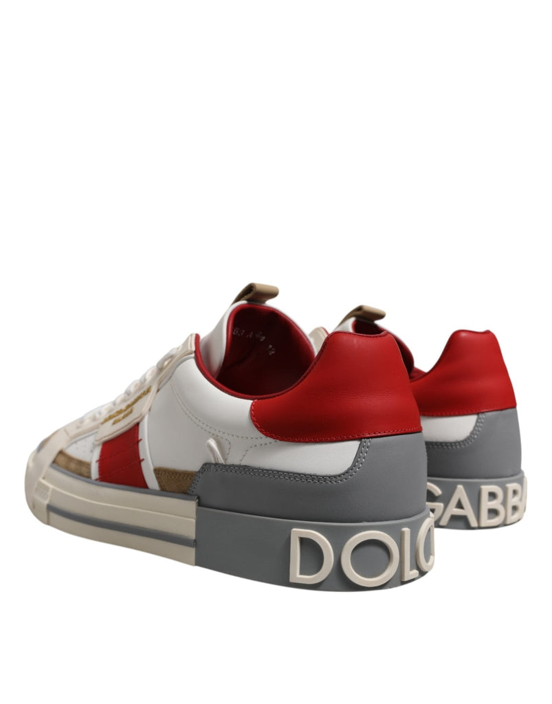 Dolce & Gabbana Multicolor Leather Low Top Sneakers Shoes - Beyzy Store - Dolce & Gabbana
