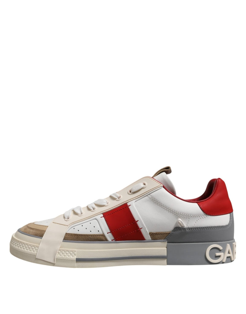 Dolce & Gabbana Multicolor Leather Low Top Sneakers Shoes - Beyzy Store - Dolce & Gabbana