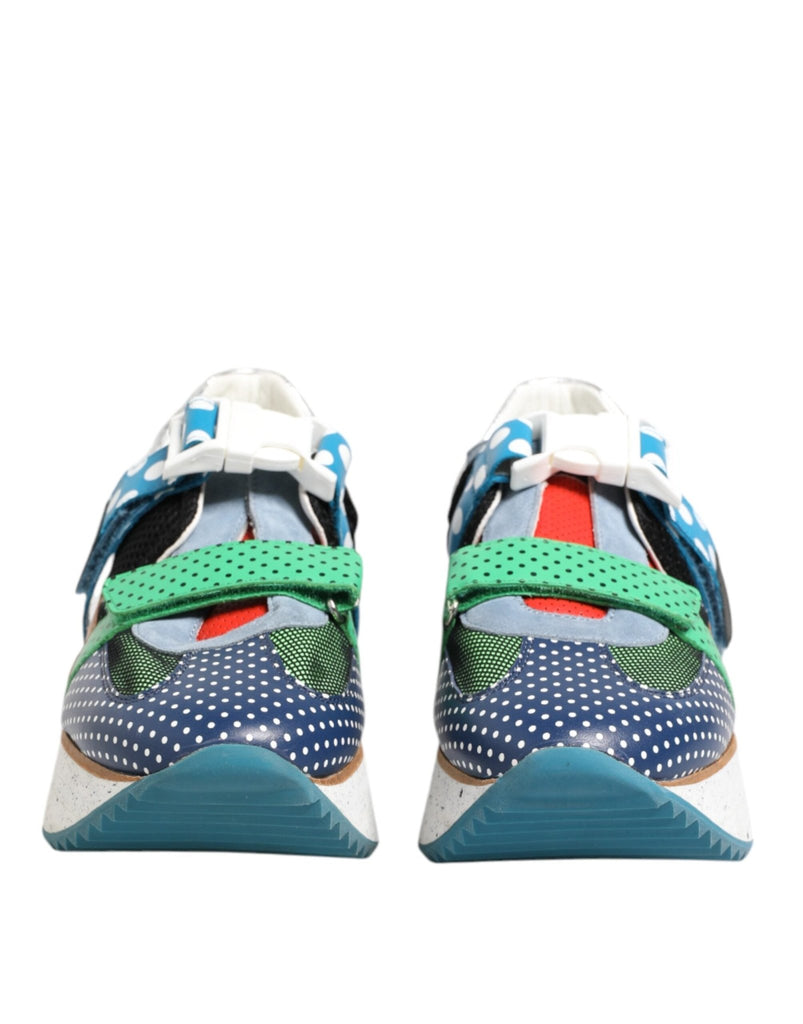 Dolce & Gabbana Multicolor Leather Low Top Sneakers Shoes - Beyzy Store - Dolce & Gabbana