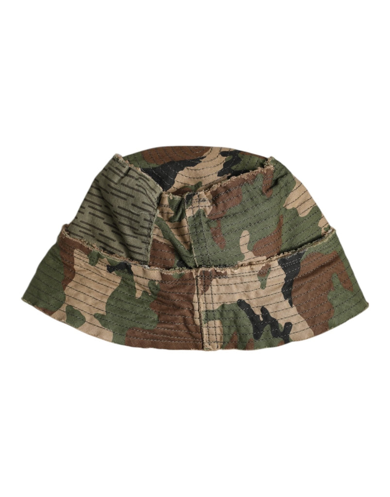 Dolce & Gabbana Multicolor Leopard Embellish Wide Brim Bucket Hat - Beyzy Store - Dolce & Gabbana