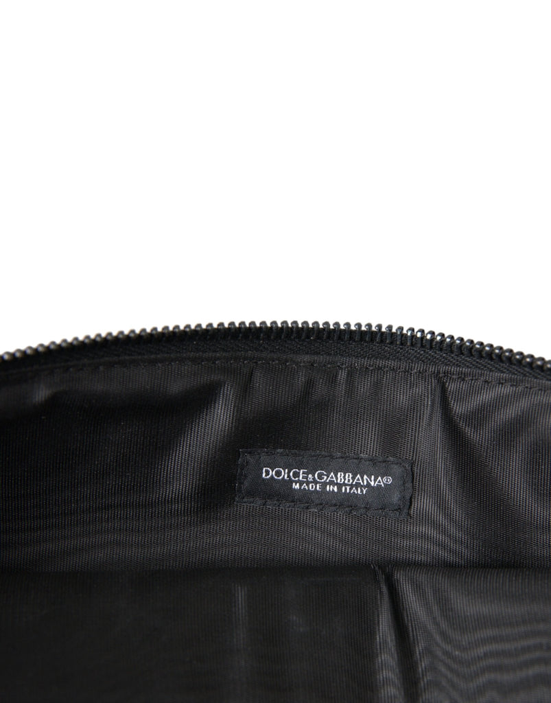 Dolce & Gabbana Multicolor Leopard Jacquard Logo Plaque Document Briefcase Bag - Beyzy Store - Dolce & Gabbana