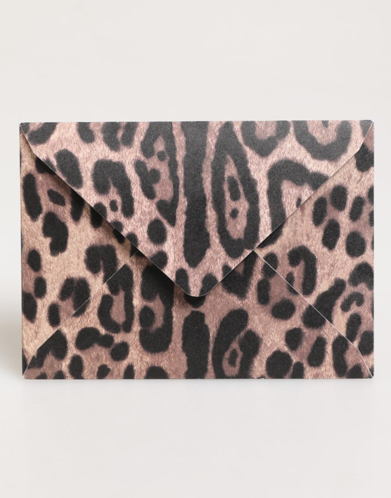 Dolce & Gabbana Multicolor Leopard Print Envelope Paper Post Card Holder - Beyzy Store - Dolce & Gabbana