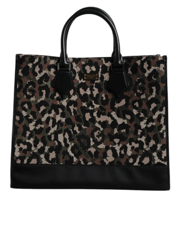 Dolce & Gabbana Multicolor Leopard Shopping Tote Shoulder Bag - Beyzy Store - Dolce & Gabbana
