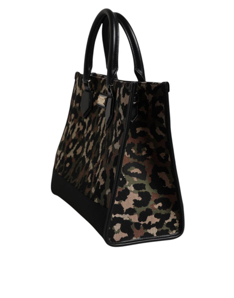Dolce & Gabbana Multicolor Leopard Shopping Tote Shoulder Bag - Beyzy Store - Dolce & Gabbana