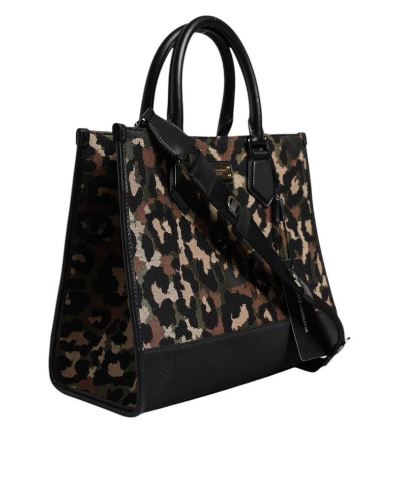 Dolce & Gabbana Multicolor Leopard Shopping Tote Shoulder Bag - Beyzy Store - Dolce & Gabbana