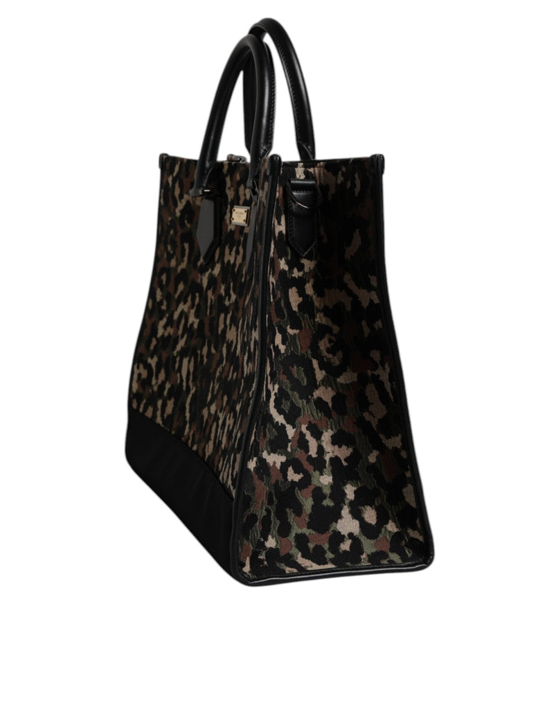 Dolce & Gabbana Multicolor Leopard Shopping Tote Shoulder Bag - Beyzy Store - Dolce & Gabbana