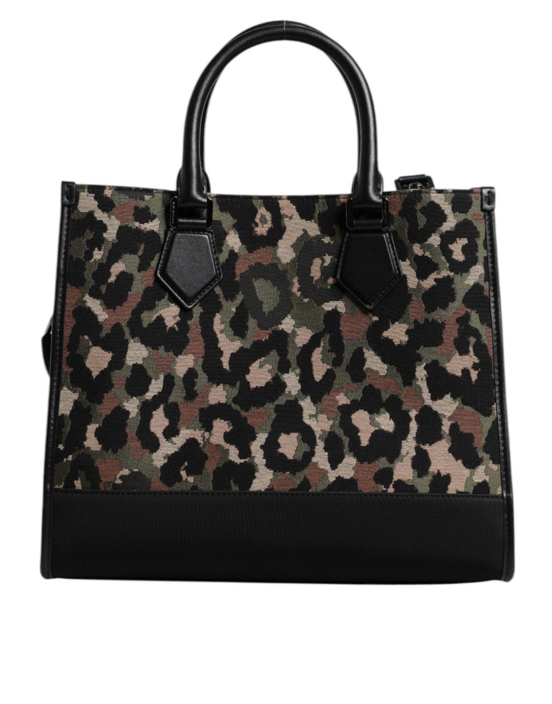 Dolce & Gabbana Multicolor Leopard Shopping Tote Shoulder Bag - Beyzy Store - Dolce & Gabbana
