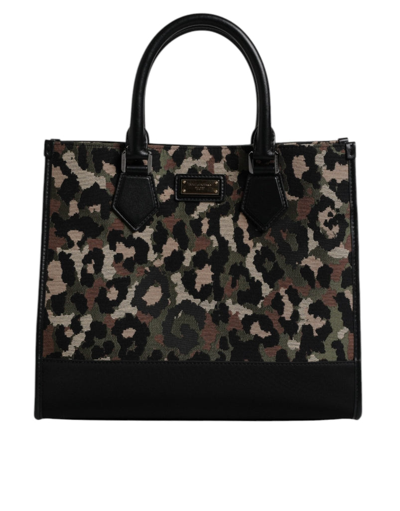 Dolce & Gabbana Multicolor Leopard Shopping Tote Shoulder Bag - Beyzy Store - Dolce & Gabbana