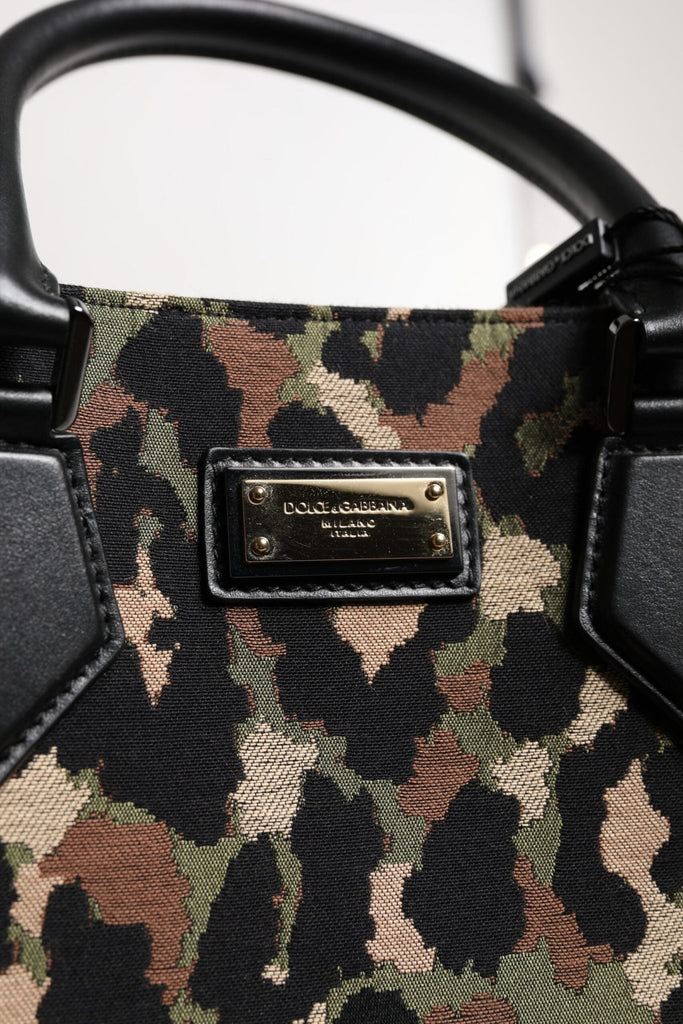 Dolce & Gabbana Multicolor Leopard Shopping Tote Shoulder Bag - Beyzy Store - Dolce & Gabbana
