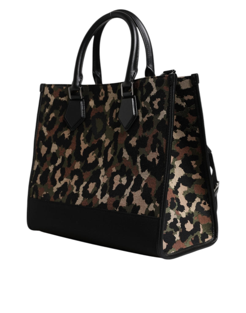 Dolce & Gabbana Multicolor Leopard Shopping Tote Shoulder Bag - Beyzy Store - Dolce & Gabbana