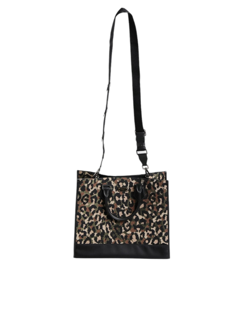 Dolce & Gabbana Multicolor Leopard Shopping Tote Shoulder Bag - Beyzy Store - Dolce & Gabbana