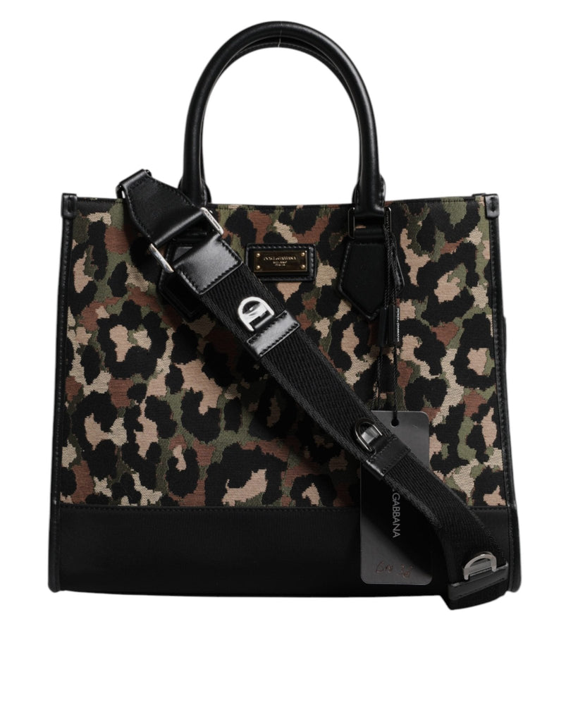 Dolce & Gabbana Multicolor Leopard Shopping Tote Shoulder Bag - Beyzy Store - Dolce & Gabbana