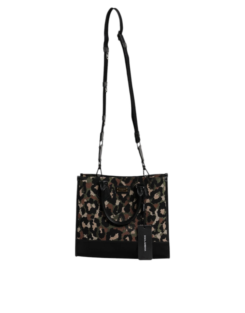 Dolce & Gabbana Multicolor Leopard Shopping Tote Shoulder Bag - Beyzy Store - Dolce & Gabbana
