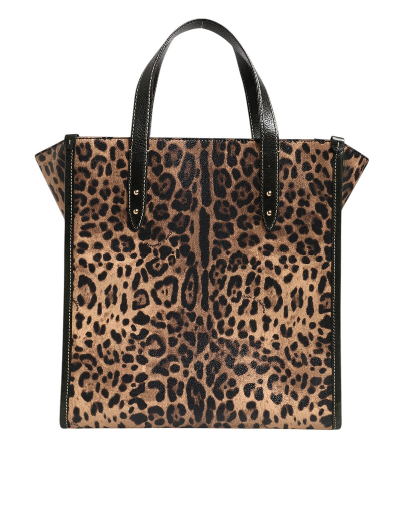 Dolce & Gabbana Multicolor Leopard Shopping Tote Shoulder Women Borse Bag - Beyzy Store - Dolce & Gabbana
