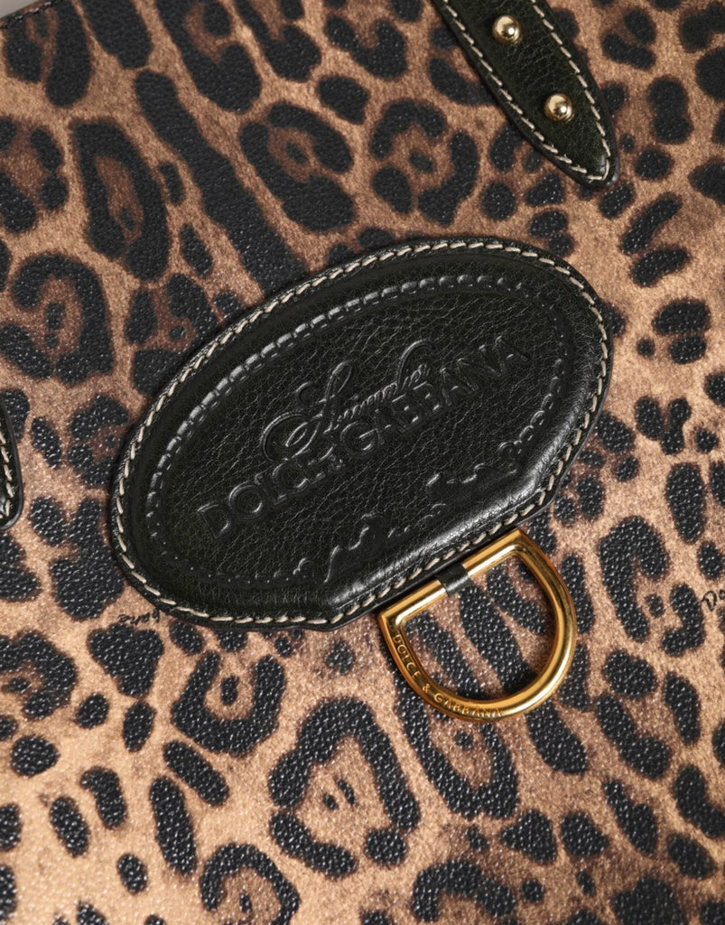 Dolce & Gabbana Multicolor Leopard Shopping Tote Shoulder Women Borse Bag - Beyzy Store - Dolce & Gabbana
