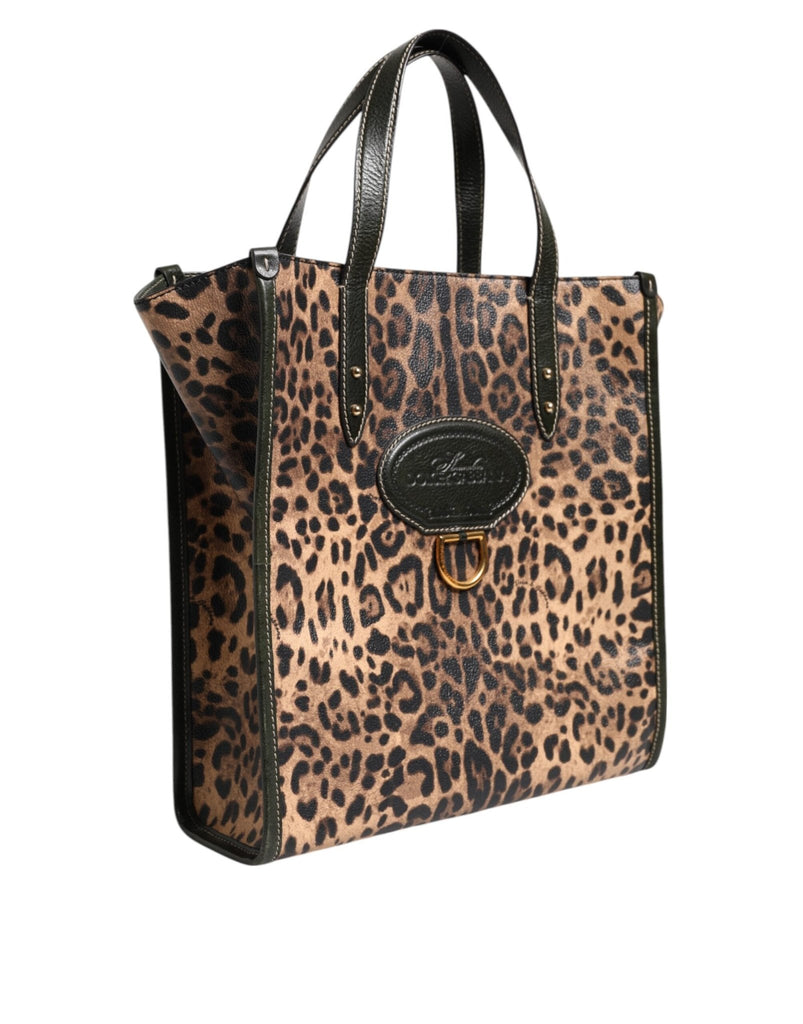 Dolce & Gabbana Multicolor Leopard Shopping Tote Shoulder Women Borse Bag - Beyzy Store - Dolce & Gabbana