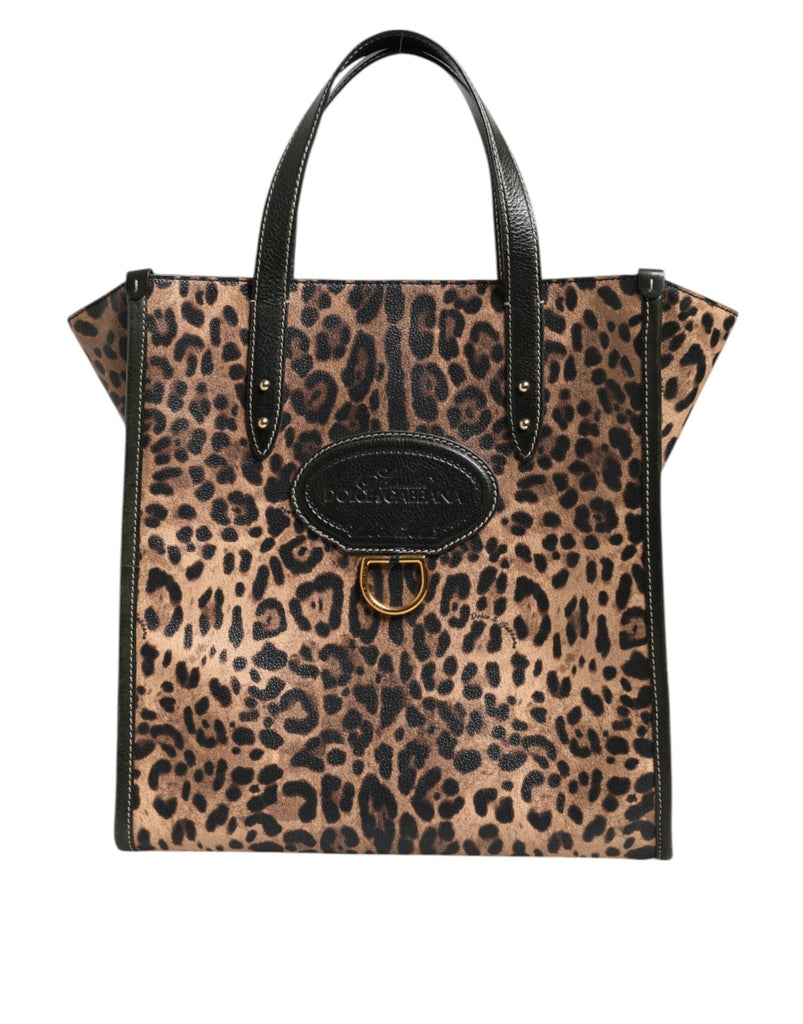 Dolce & Gabbana Multicolor Leopard Shopping Tote Shoulder Women Borse Bag - Beyzy Store - Dolce & Gabbana