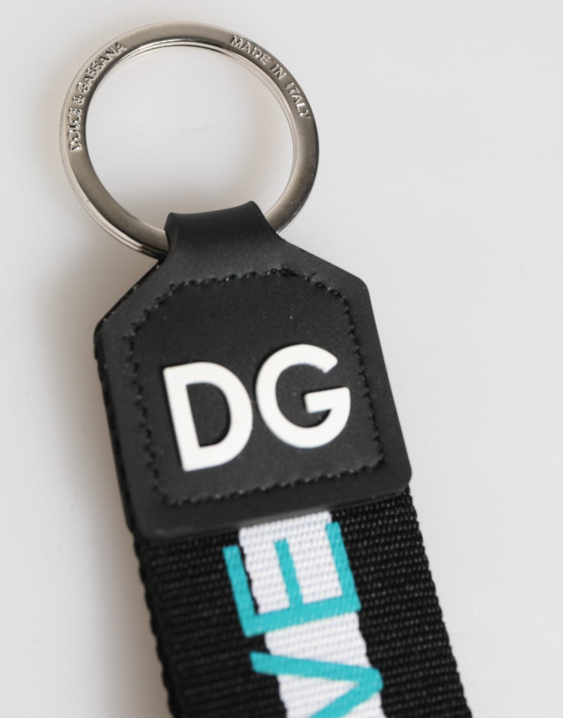 Dolce & Gabbana Multicolor Logo Polyester Brass Holder Keychain Keyring - Beyzy Store - Dolce & Gabbana