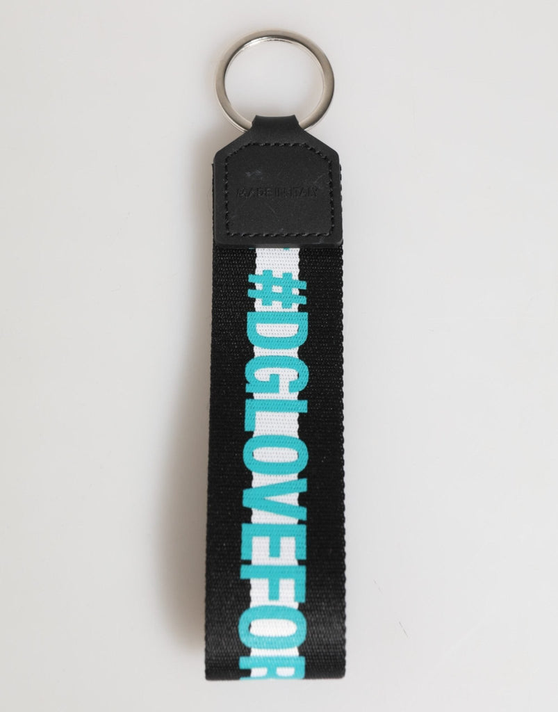 Dolce & Gabbana Multicolor Logo Polyester Brass Holder Keychain Keyring - Beyzy Store - Dolce & Gabbana
