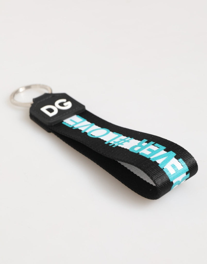Dolce & Gabbana Multicolor Logo Polyester Brass Holder Keychain Keyring - Beyzy Store - Dolce & Gabbana