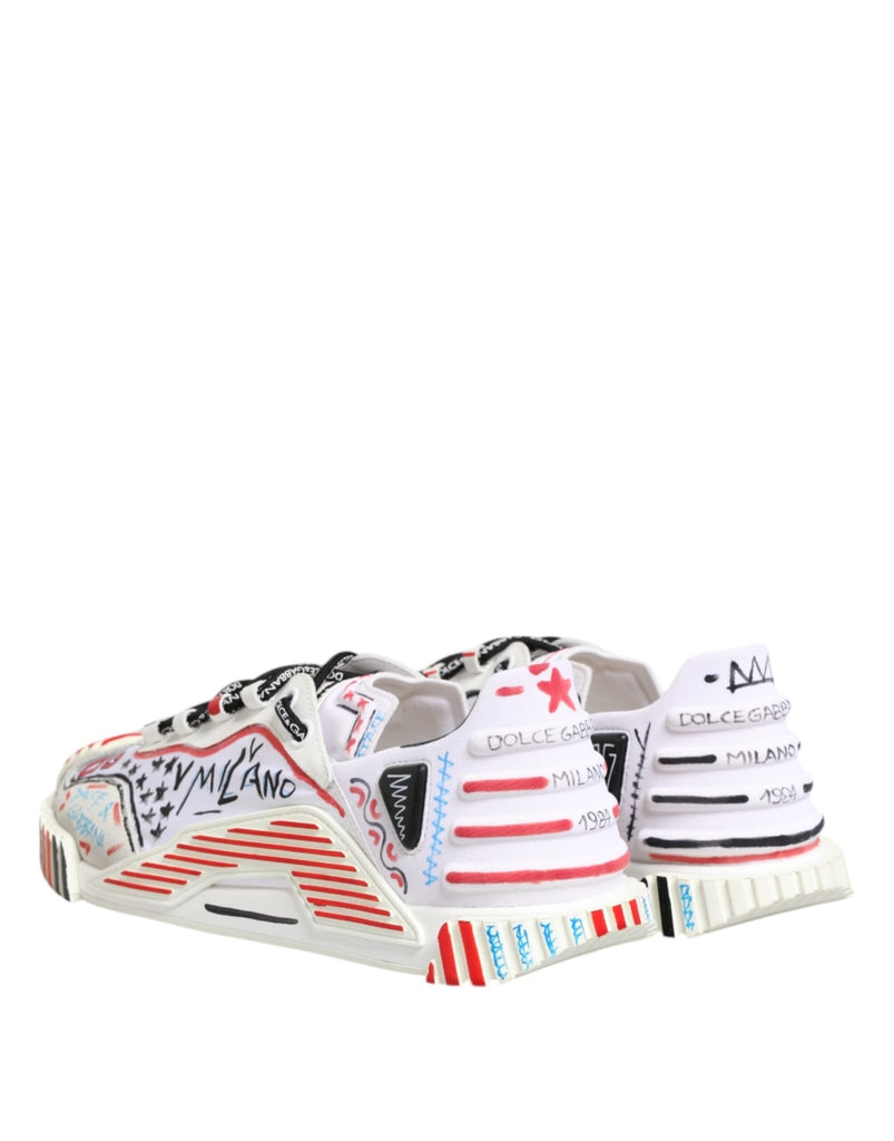Dolce & Gabbana Multicolor Low Top NS1 Men Sneakers Shoes - Beyzy Store - Dolce & Gabbana