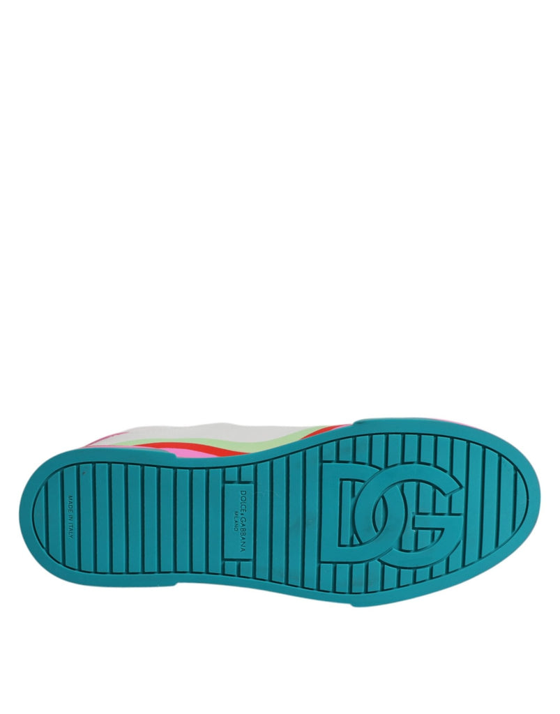 Dolce & Gabbana Multicolor Low Top Trainers Sneakers Shoes - Beyzy Store - Dolce & Gabbana