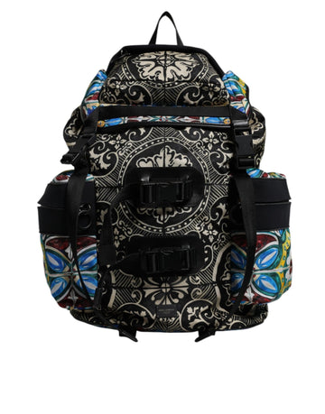 Dolce & Gabbana Multicolor Maiolica Print Nylon Backpack Bag - Beyzy Store - Dolce & Gabbana