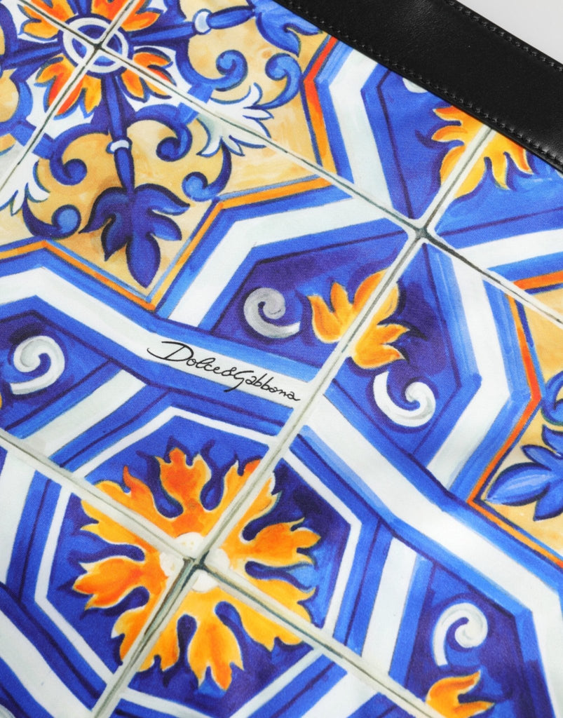 Dolce & Gabbana Multicolor Maiolica Print Tote Shoulder Strap Bag - Beyzy Store - Dolce & Gabbana