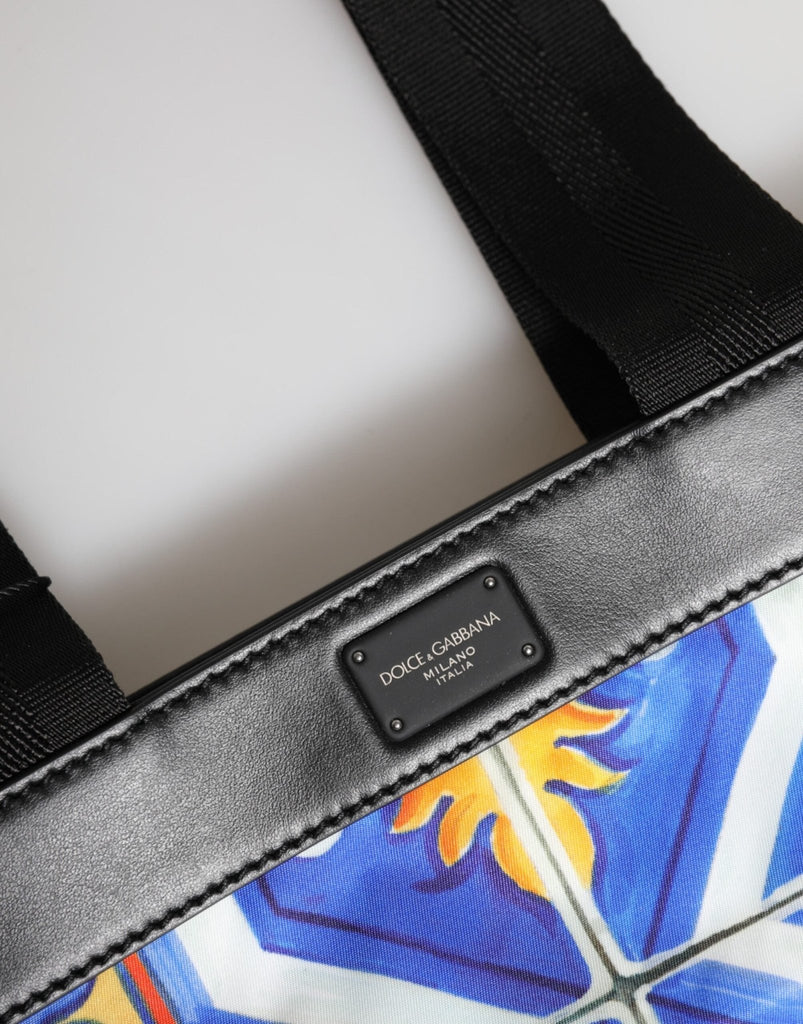 Dolce & Gabbana Multicolor Maiolica Print Tote Shoulder Strap Bag - Beyzy Store - Dolce & Gabbana